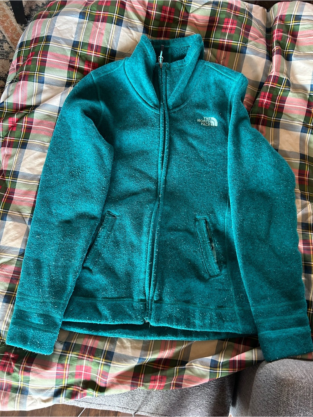 The North Face Teal Full-Zip Fleece Jacket